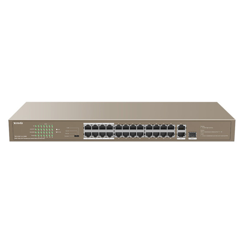 Tenda De Bureau Tenda TEF1126P-24-250W 24 Ports 10 100Mbps Marron