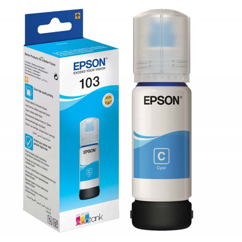 Epson Bouteille D'encre ECOTANK 103 Cyan