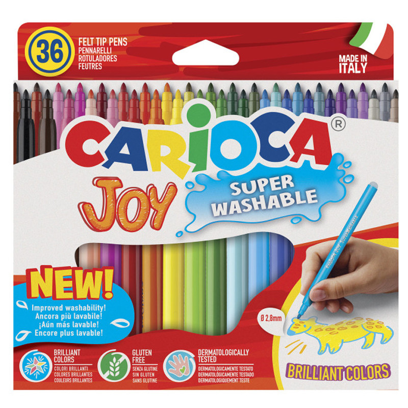 Carioca 36 Feutres Carioca Joy Super Lavable Multicolore