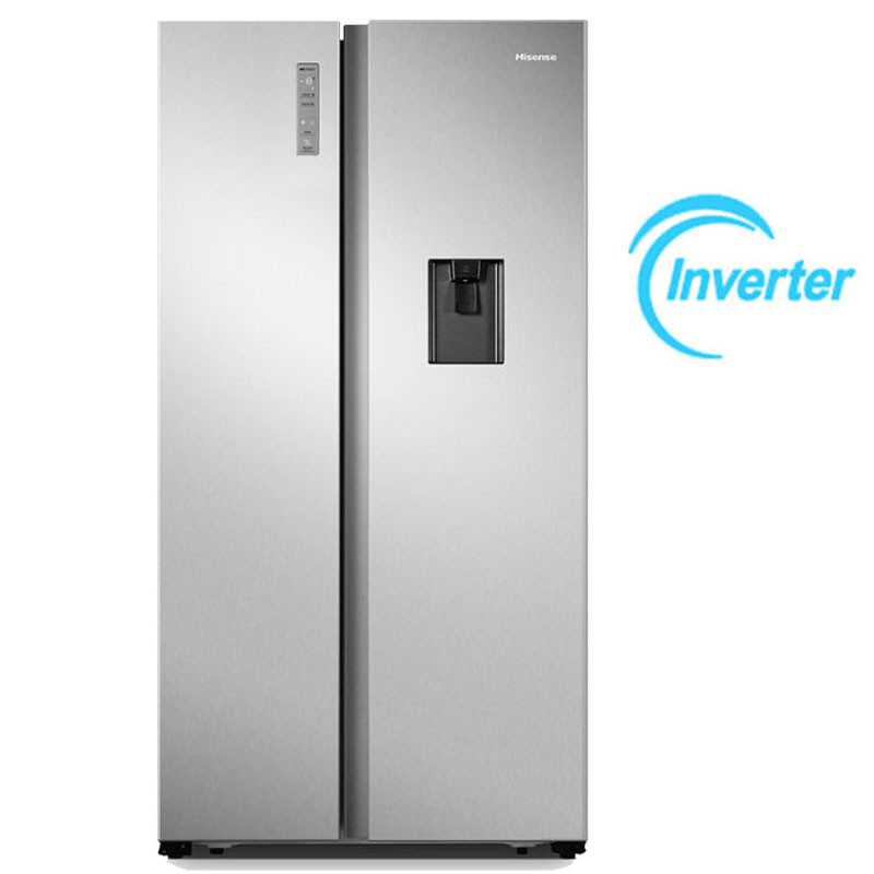 HiSense Side By Side RS3P518NMC 519 Litres Inverter Nofrost Inox