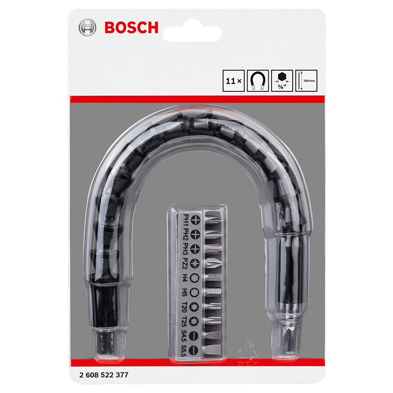 Bosch 11 Pièces D'Embouts De Vissage Extension Flexible 2608522377
