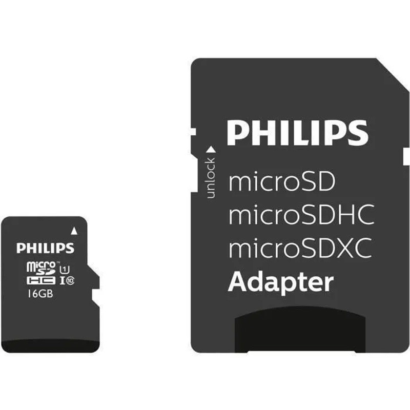 PHILIPS Carte Mémoire Micro SD HC Classe 10