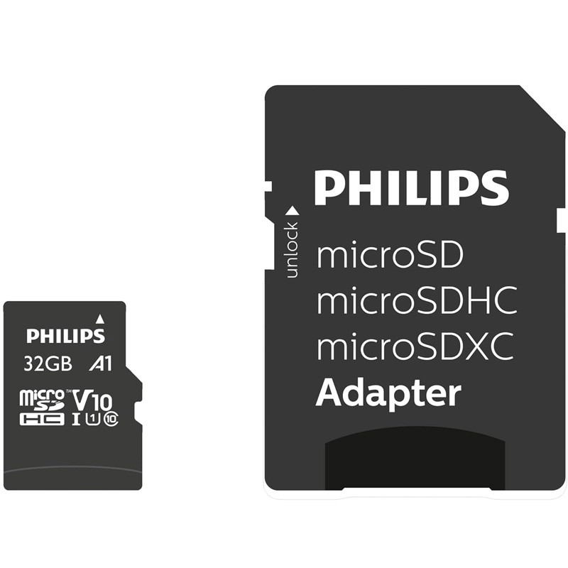 PHILIPS Carte Mémoire Micro SD HC Classe 10