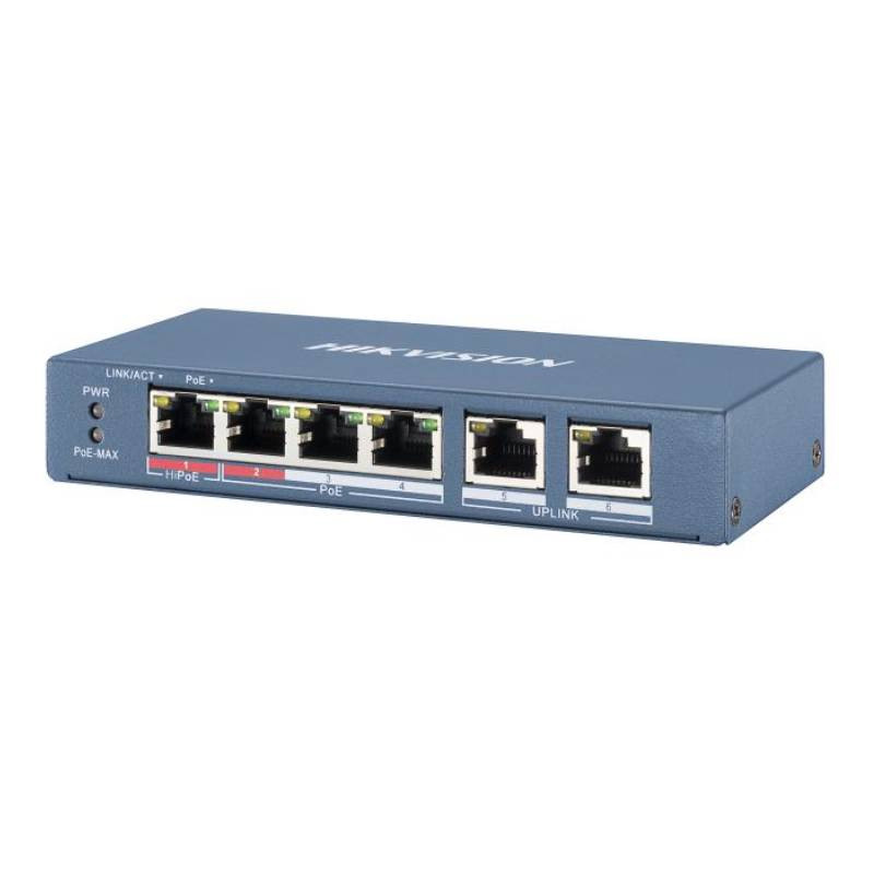 HikVision Hikvision DS-3E0106HP-E 4 Ports PoE + 2 Ports RJ45