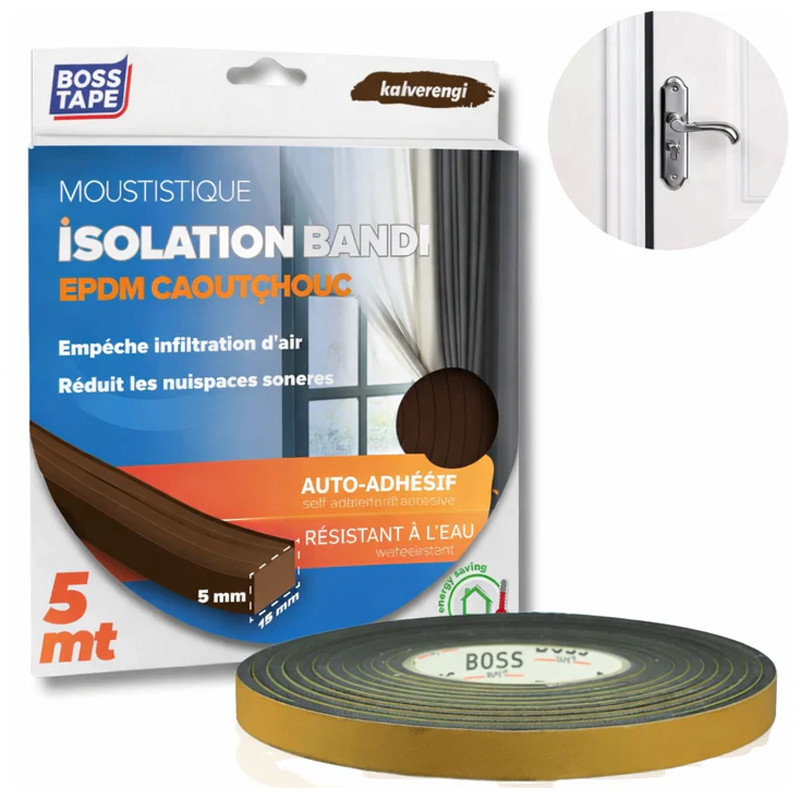 Boss Tape Joint Isolation Porte Fenêtre Tape 6mm x 5m Marron