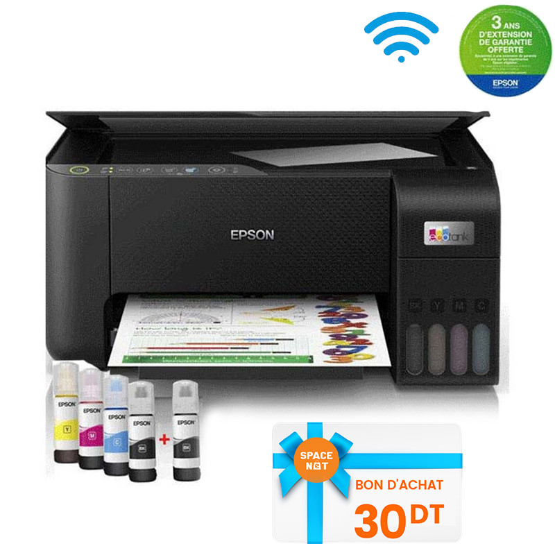 Epson Imprimante EcoTank L3251 Multifonction 3en1 à Réservoir Intégré Couleur A4