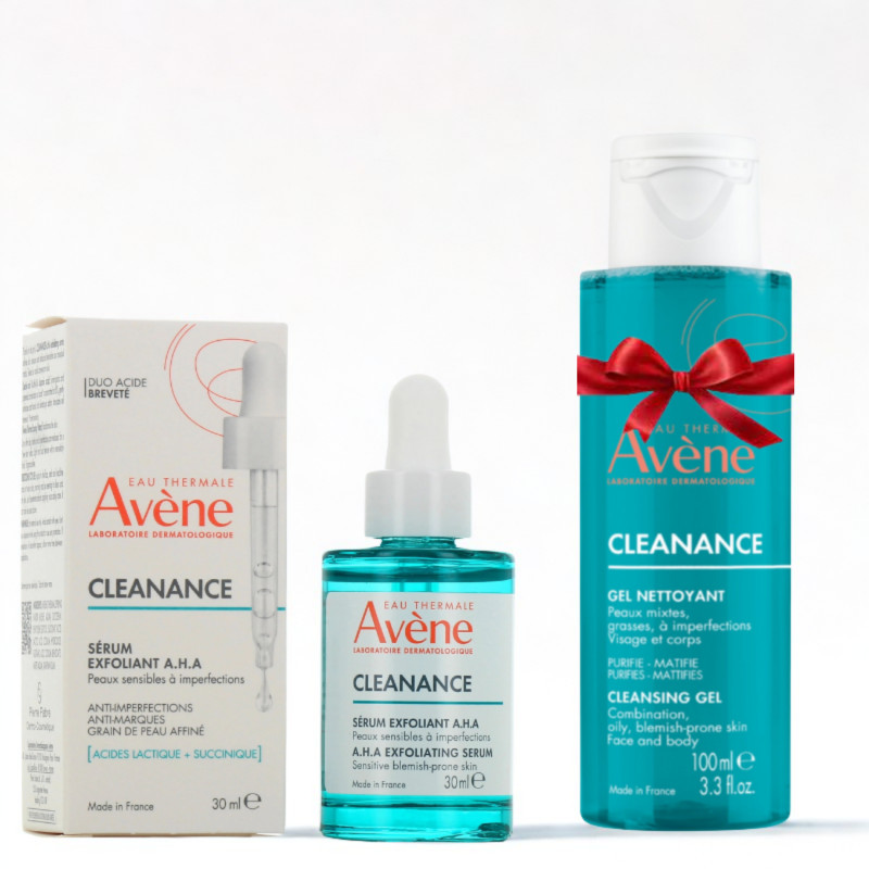 Avène Coffret Cleanance Sérum Exfoliant AHA + Gel Nettoyant Cleanance 100 ml