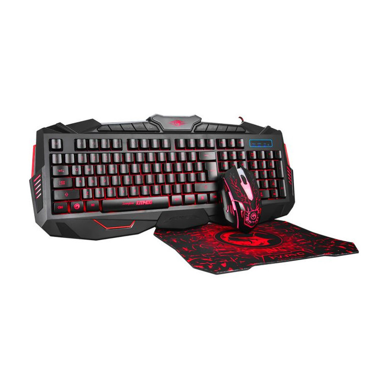 Marvo Marvo KM400 Clavier Rétroéclairage + Souris Optique + Tapis Souris Scorpion