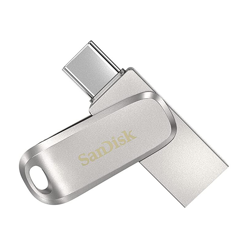 Sandisk Clé USB Ultra Dual Drive Luxe Type-C & USB 3.1 Argent
