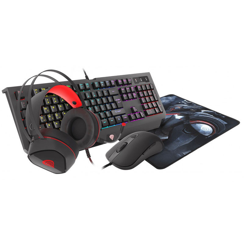 Genesis Genesis Cobalt 300 4en1: Clavier + Casque + Souris + Tapis