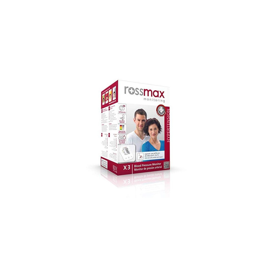 ROSSMAX TENSIOMETRE ELECTRONIQUE MOYEN ECRAN + ADAPTATEUR GRT REF: X3