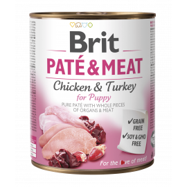 BRIT PATE POULET DINDE CHIOTS