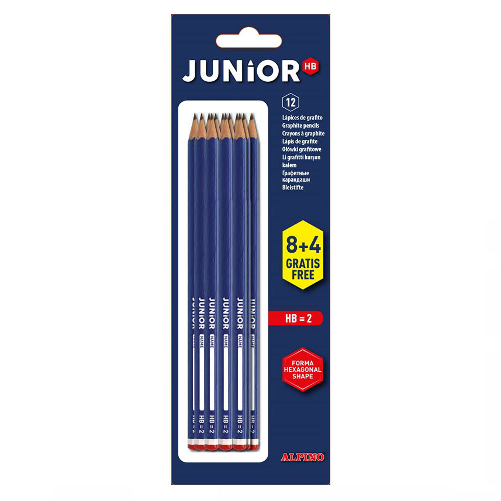 Blister de 8 crayons graphite Alpino Graph + 4