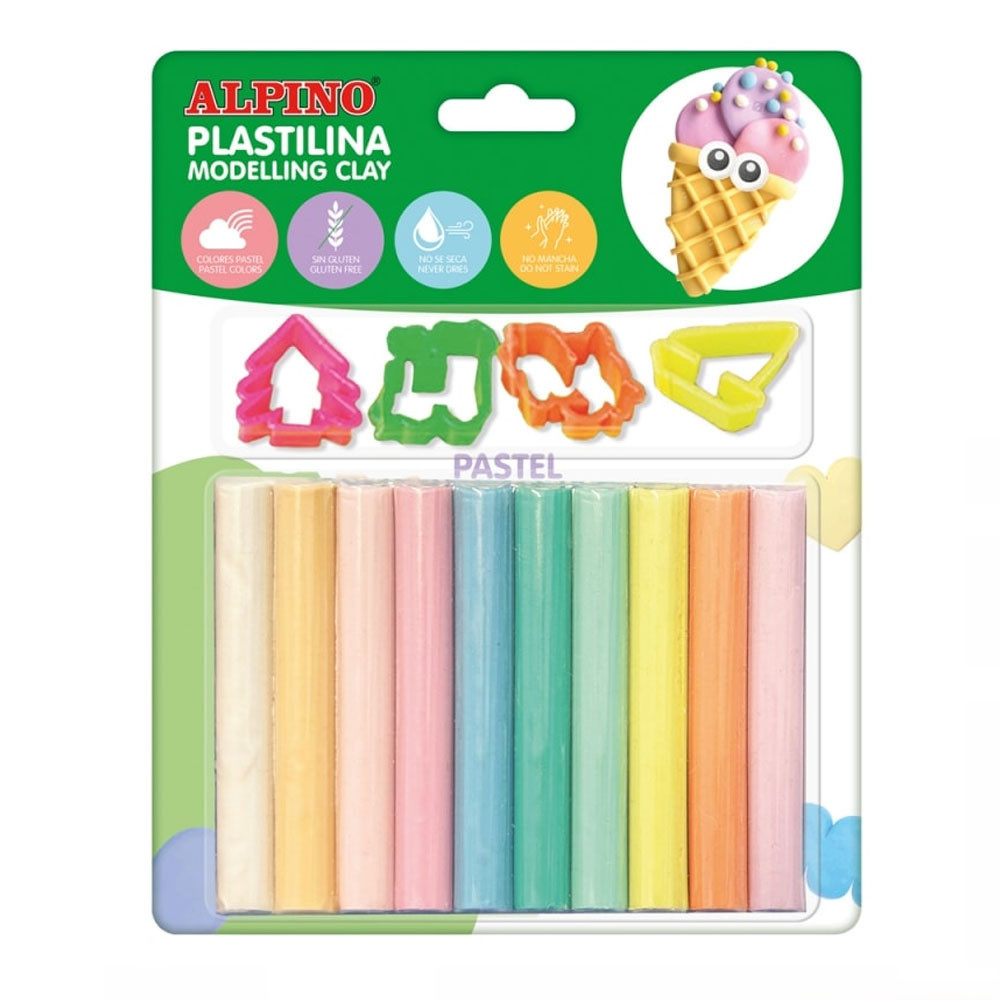tte thermoformée de 10 couleurs de pâte à modeler +