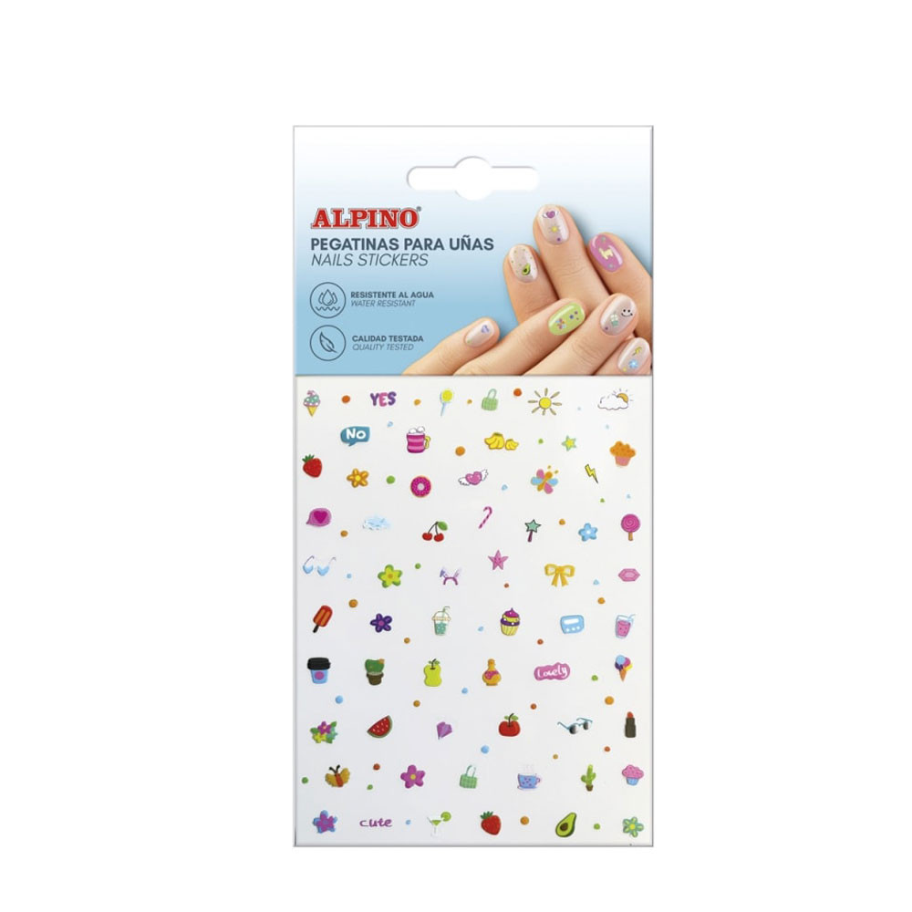 Alpino Assortiment d'autocollants pour ongles en feuilles