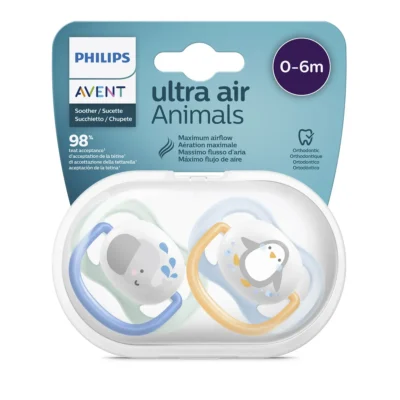Philips Avent Philips Sucette Ultra Air Animal Garcon SCF080-05 0-6 Mois