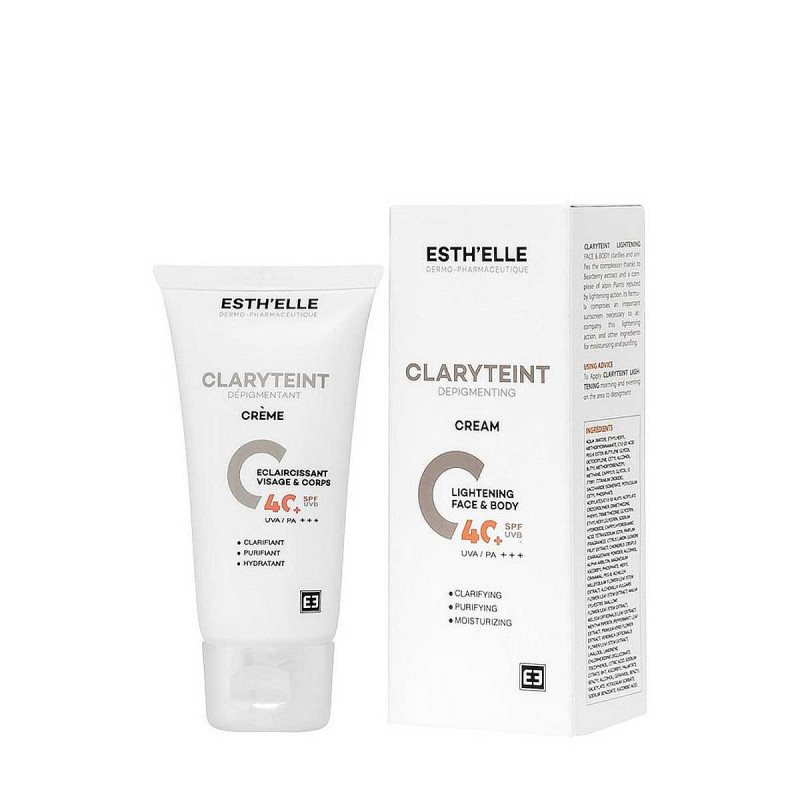 Esth'Elle Claryteint Dépigmentante Invisible Visage Corps Spf 40 50gr