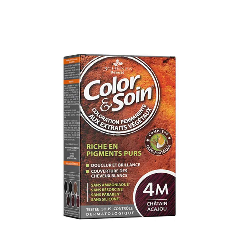 Chênes Color & Soin Coloration Cheveux Châtain Acajou 4M