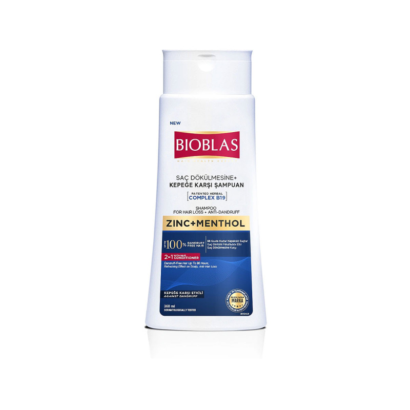 Bioblas Shampoing Anti Pelliculaire Zinc + Menthol