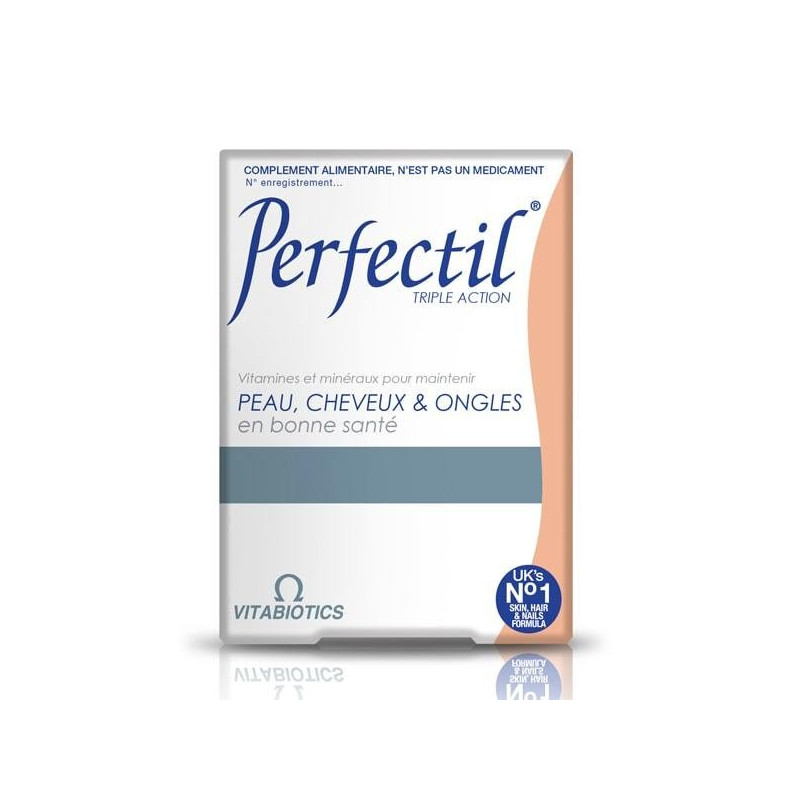 Vitabiotics Perfectil Complément Alimentaire Triple Action Cheveux Peau & Ongles 30 Comprimés