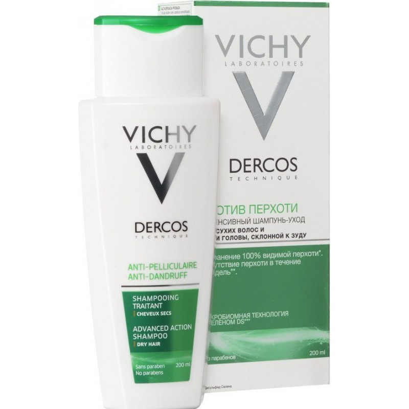 Vichy ANTI-PELLICULAIRE TRAITANT CHEVEUX SECS DERCOS