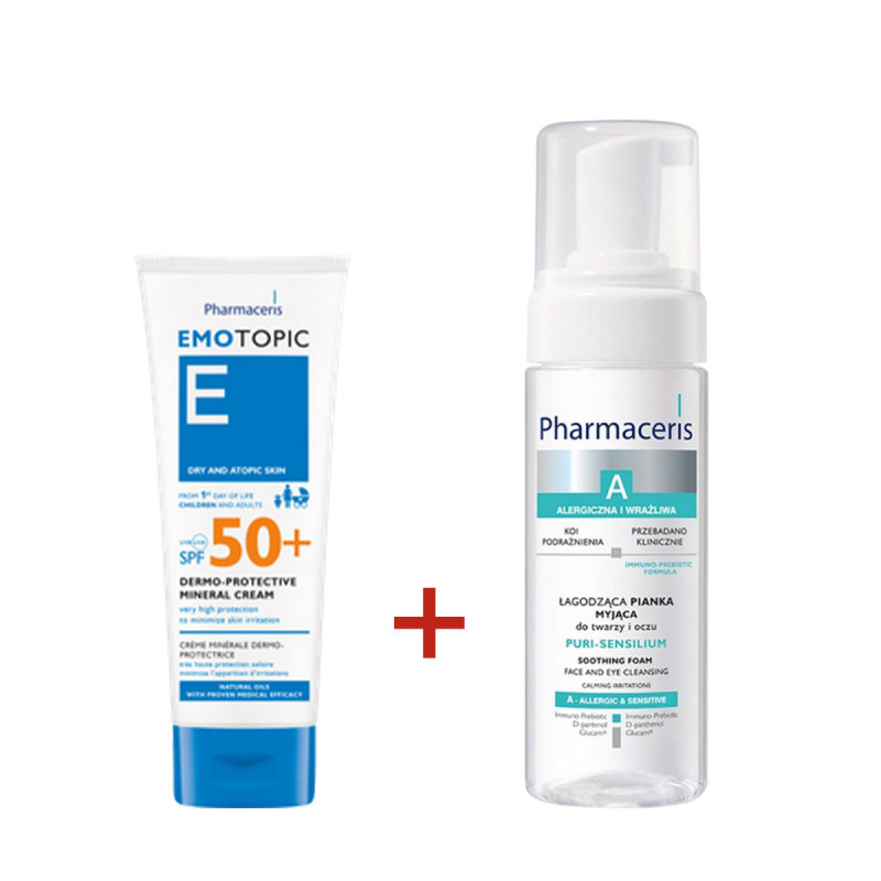Pharmaceris Mousse Nettoyante Puri Sensilium Emotopic Écran Solaire Minéral Spf 50+