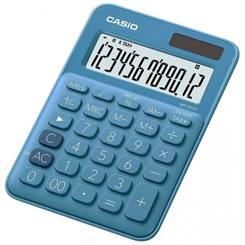 Calculatrice de bureau 12 chiffres Casio MS-20UC-BU