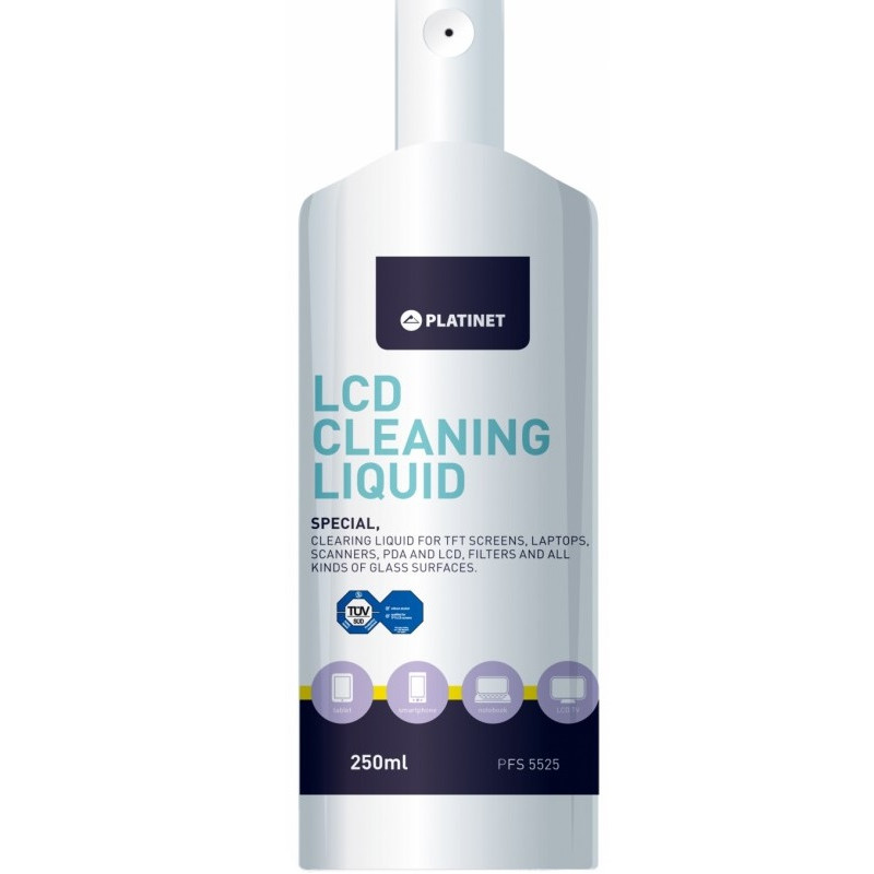 Nettoyant Platinet PFS5525 Cleaner Pour LCD TFT Monitors Notebooks Displays
