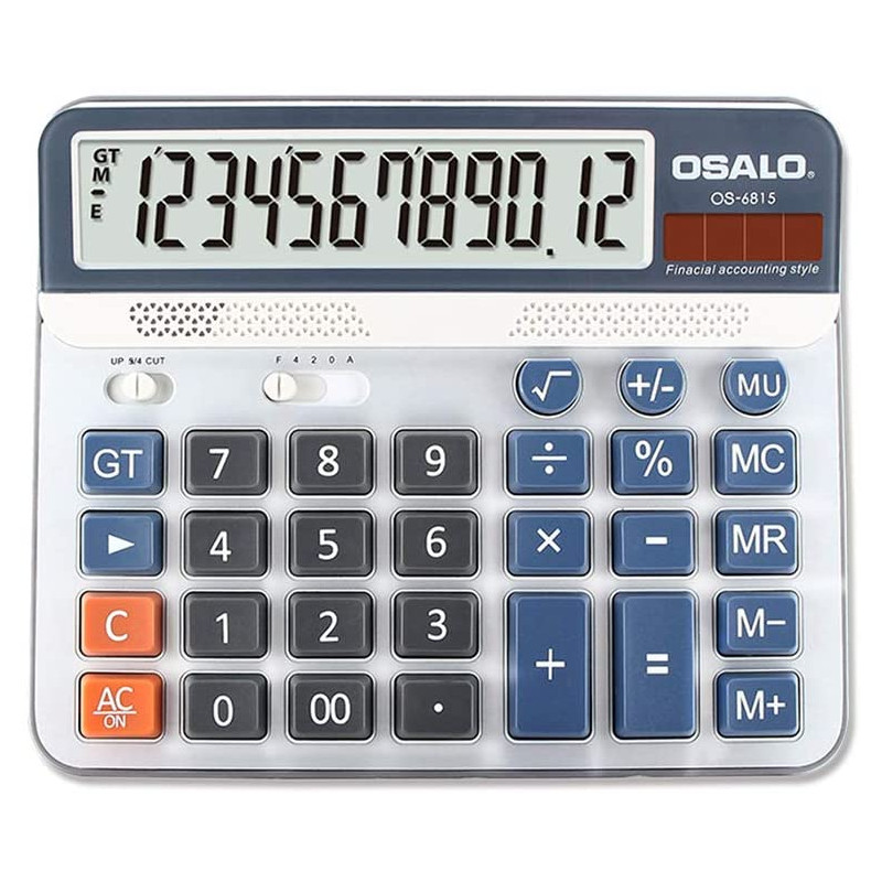 Calculatrice Solaire de bureau Osalo 12 chiffres OS-6815