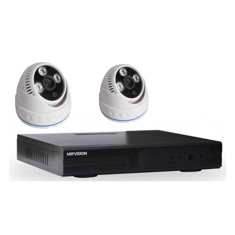 DVR AHD 2 canaux + 2 Caméras MIPVISION Internes 5MP