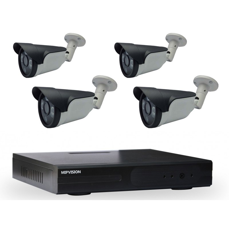 DVR AHD 4 canaux + 4 Caméras Externes 5MP MipVision