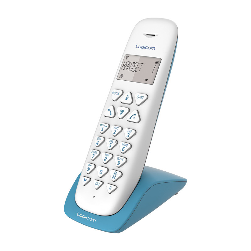 Logicom Téléphone Fixe Sans fil Vega 150 DECT Turquoise