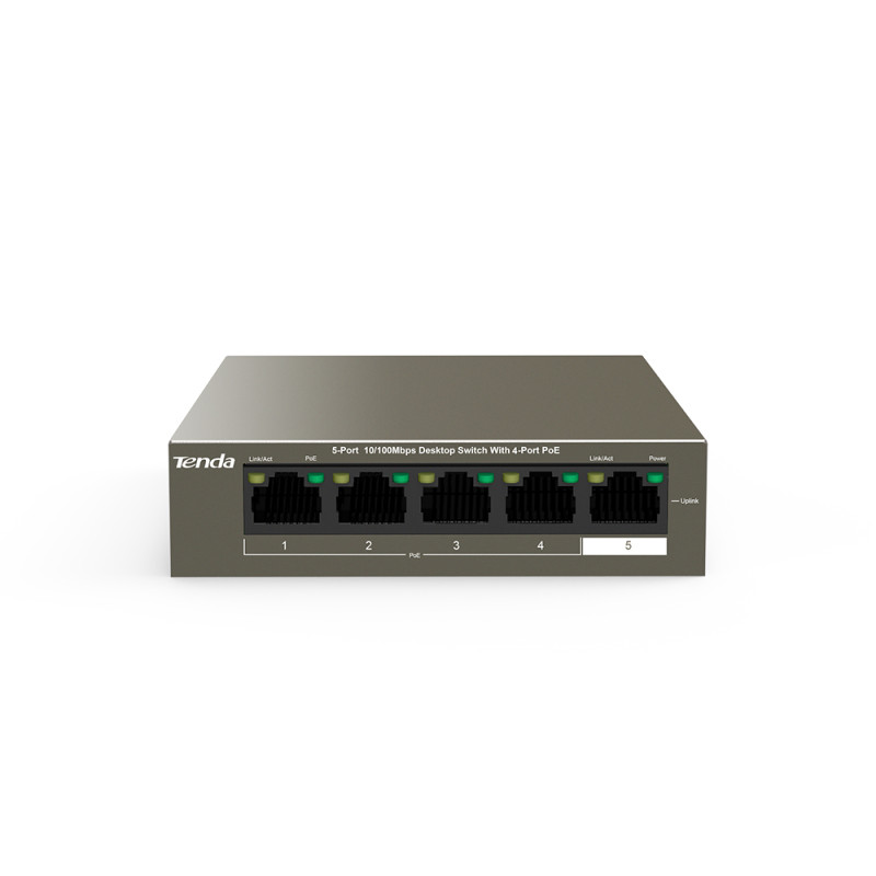 SWITCH DE BUREAU Tenda TEF1105P-4-63W 5 ports Mbps