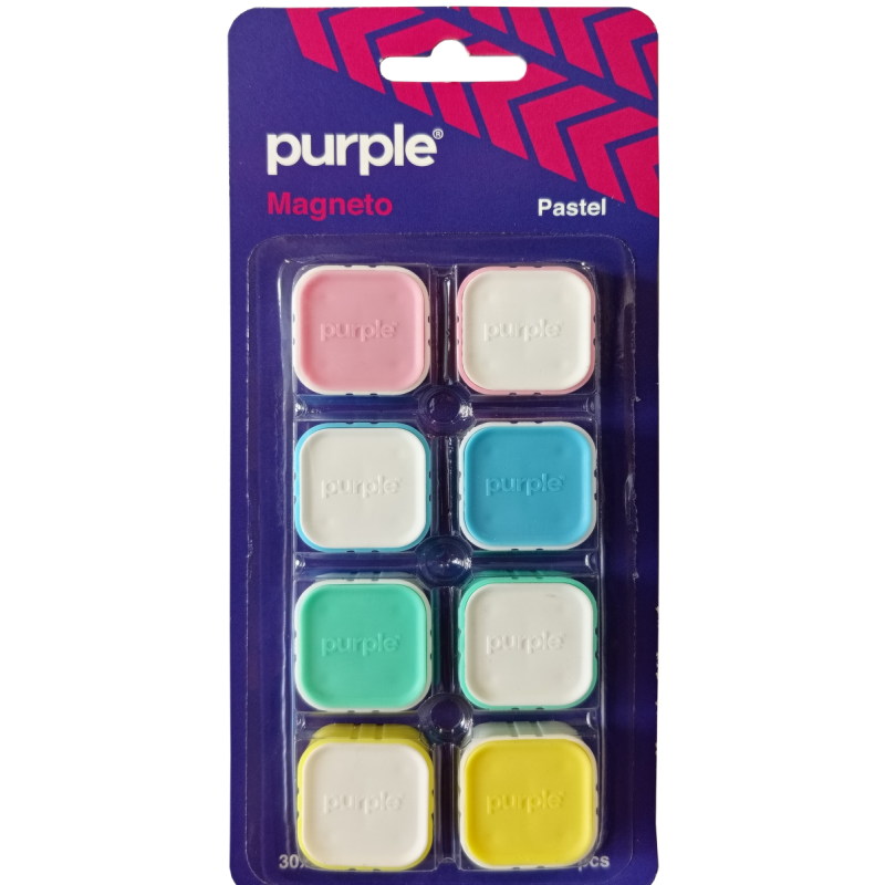Vivo 8 Aimants Blister POUR Tableau MAGNÉTIQUE 30 mm Pastel
