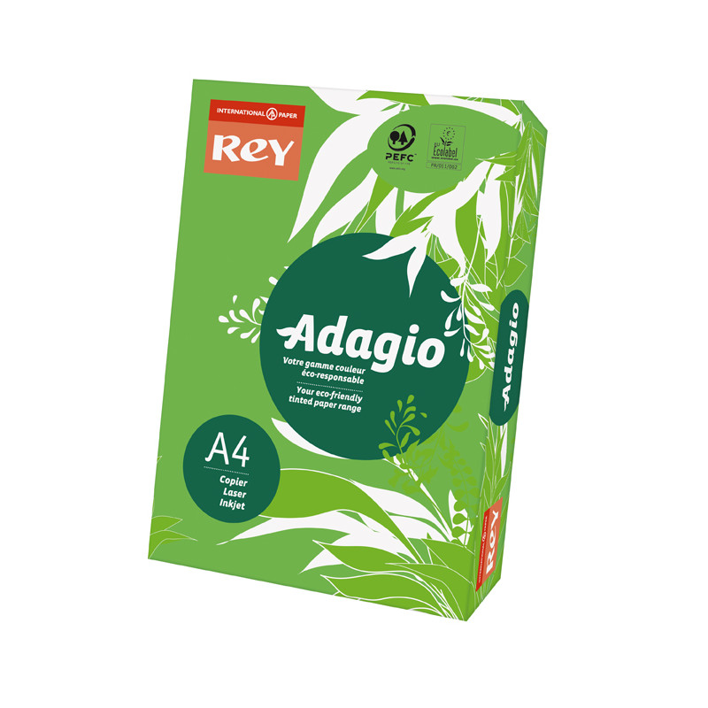 Rame Papier Rey ADAGIO Couleur 500 Feuilles A4 80Gr Intense