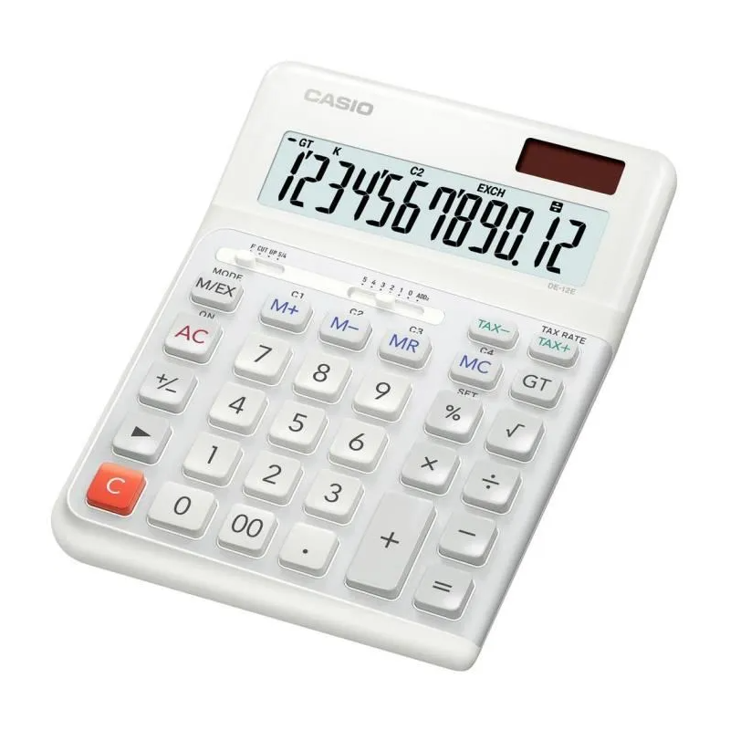 CALCULATRICE CASIO DX-12B_BK Pile Solaire 12 CHIFFRES