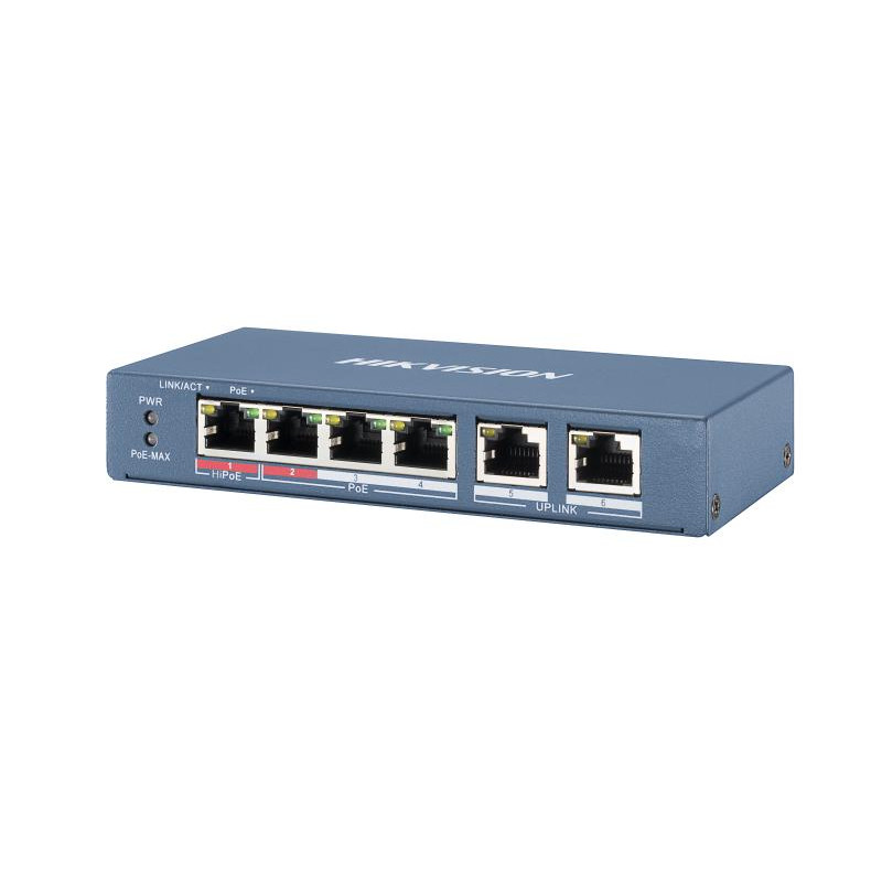 Switch HIKVISION DS-3E0106HP-E 6 ports Hi-PoE Mbps