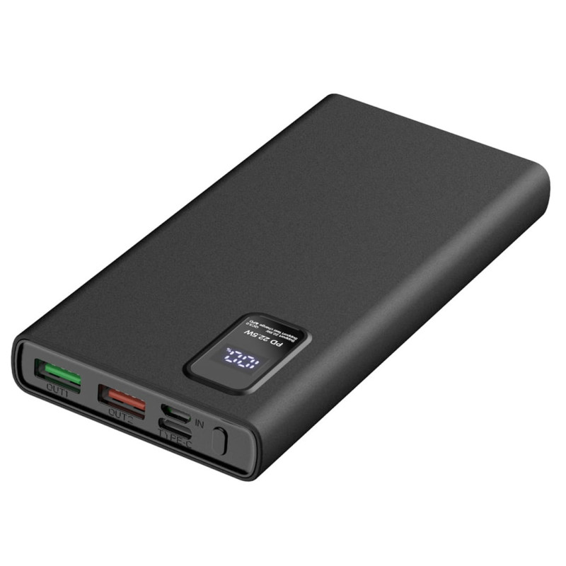 POWER BANK PLATINET 10000 mAh Polymère PD 3.0 QC 3.0 Écran LED