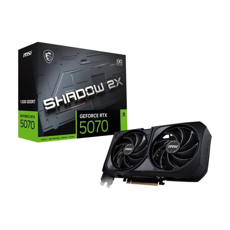 Nvidia Carte graphique MSI GeForce RTX 5070 SHADOW 2X OC GDDR7