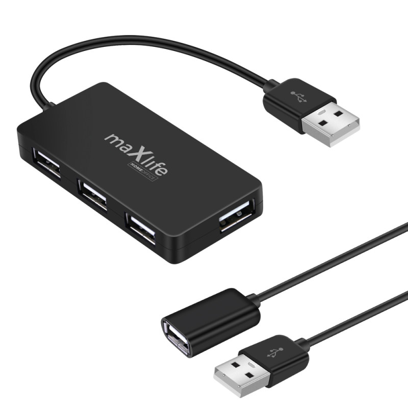 Hub USB Maxlife Home Office USB 2.0 4x USB 0,15 m + câble 1,5 m