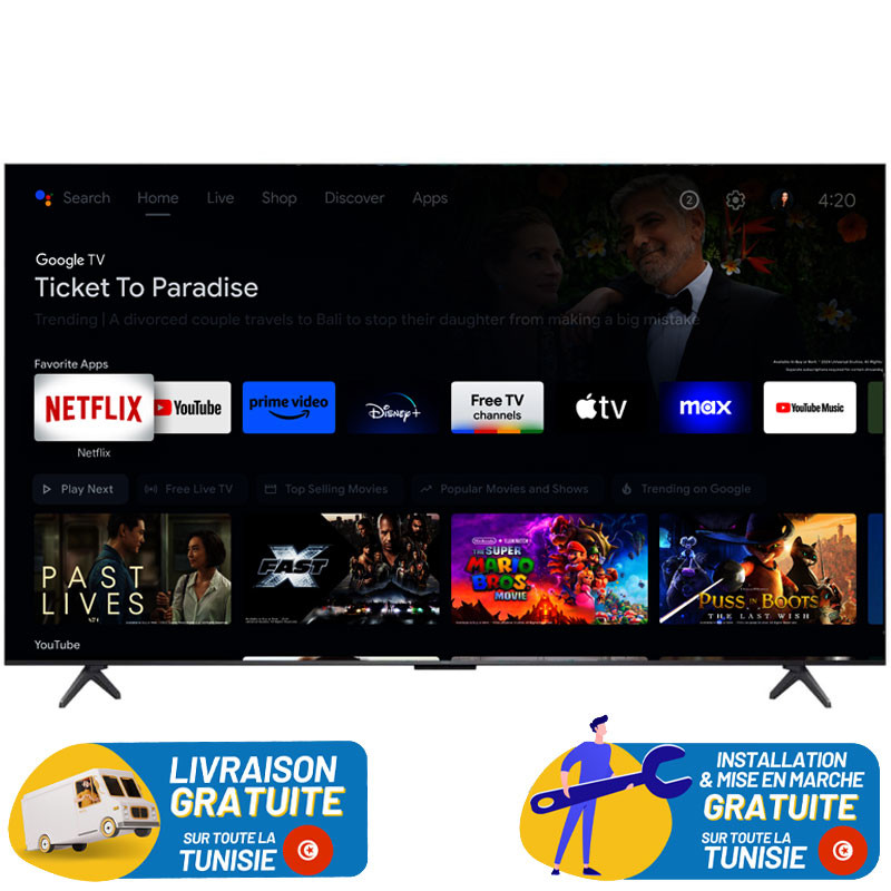 TCL 75C6K 75" QD MINI LED 4K UHD SMART TV GOOGLE TV
