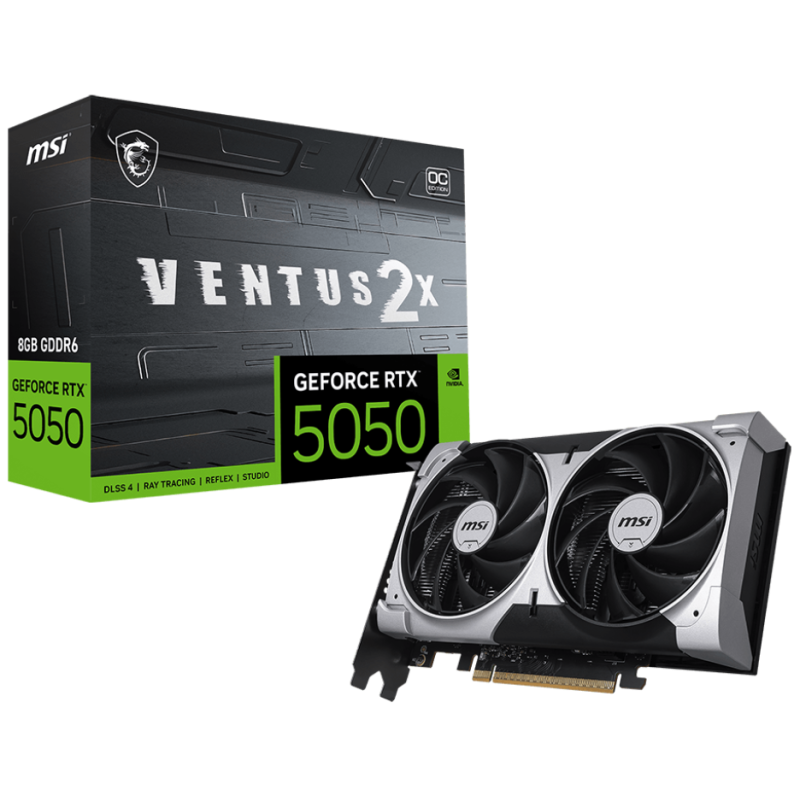 Nvidia Carte graphique MSI GeForce RTX 5050 VENTUS 2X OC GDDR6