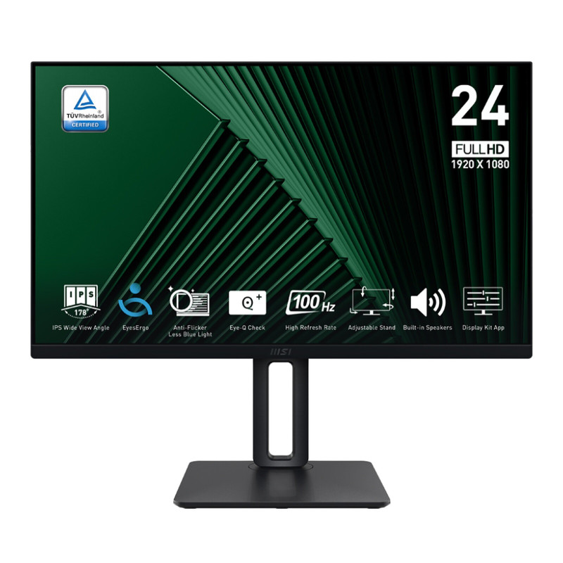 MSI Écran PRO MP245PG 23.8'' FHD 100Hz 1ms IPS PIVOTANT HDMI DP VGA HAUT PARLEUR