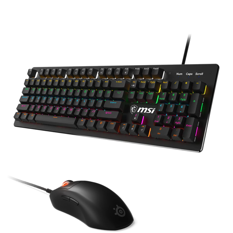 SteelSeries Clavier gaming mécanique MSI Forge GK300 AZERTY 9 Modes RGB Switch