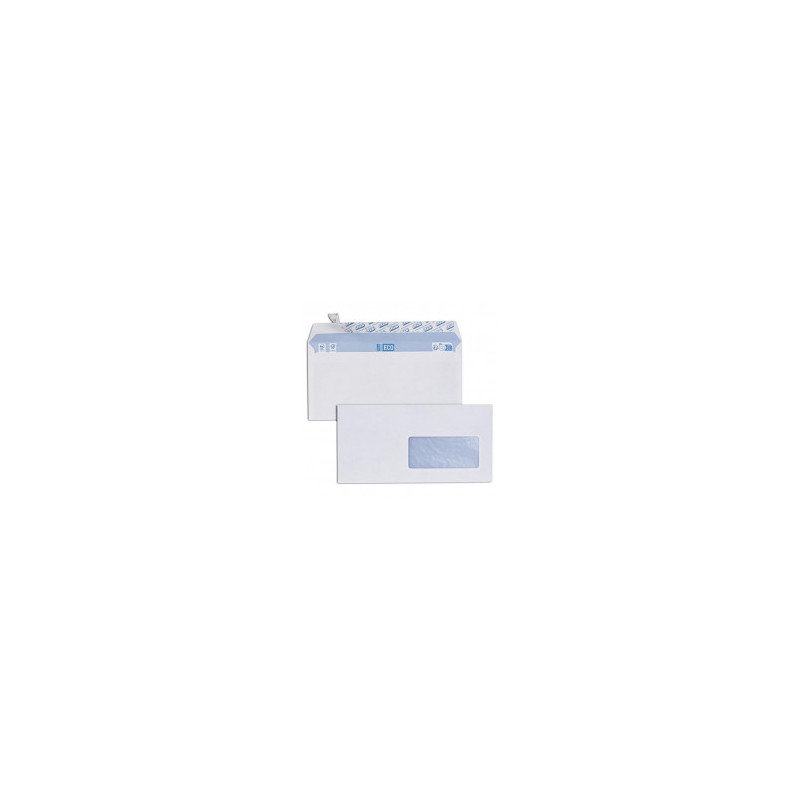 Paquet de 500 Enveloppes PIGNA Fenêtre 110 x 220 mm Strip
