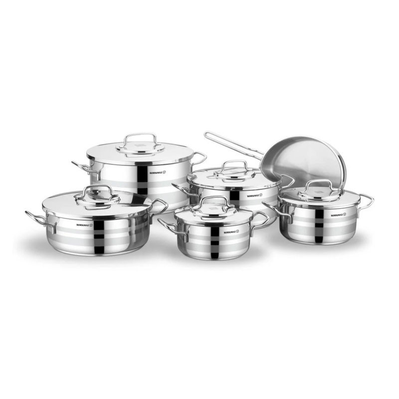 Batterie de Cuisine Korkmaz Astron 11 Pièces Inox A2051