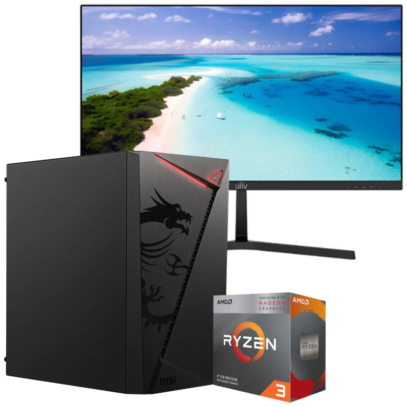 Setup Gamer Special Pc de Bureau Gaming Ryzen 3 3200G Vega