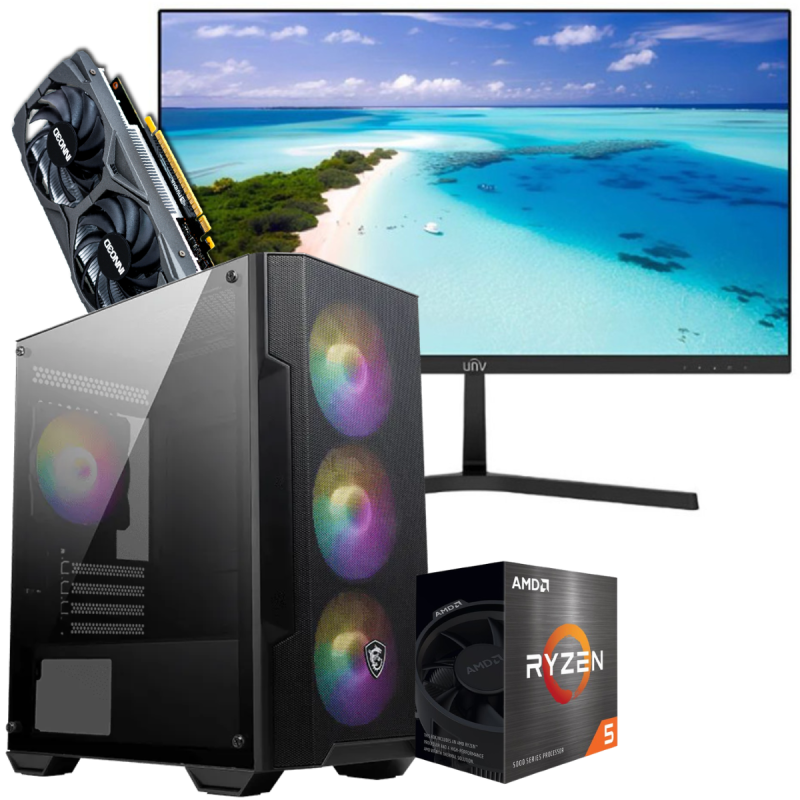 Setup Gamer Special Pc de Bureau Gaming Ryzen 5 5500 GTX 1650