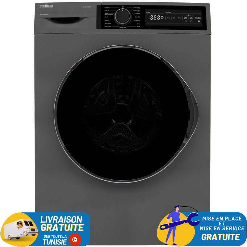 LAVE LINGE PREMIUM INVERTER 9KG DARK ALLP91400.DG03